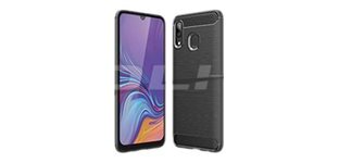 DLH Coque silicone noire pour Samsung Galaxy A20e (SM-A202)
