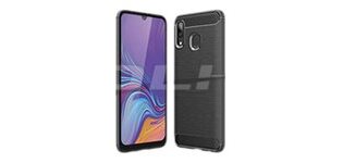 DLH COQUE SILICONE NOIRE POUR SAMSUNG GALAXY A20e (SM-A202)