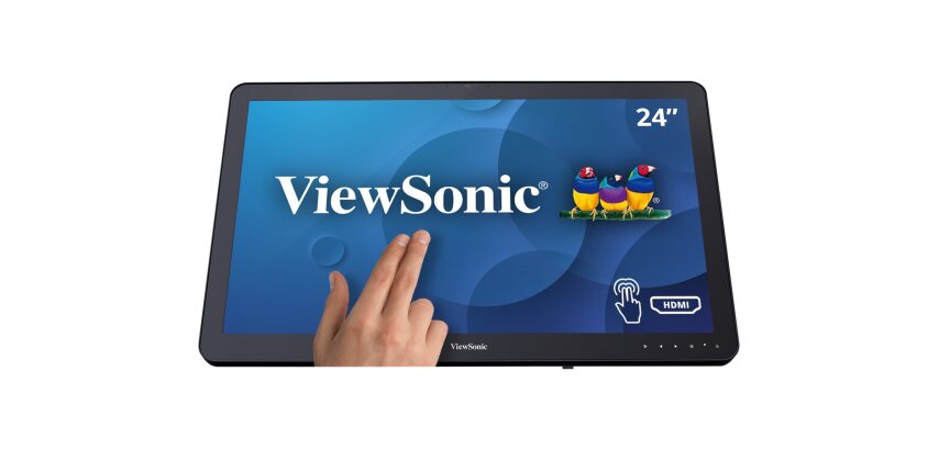 Viewsonic TD2430 écran plat de PC 59,9 cm (23.6") 1920 x 1080 pixels Full HD LCD Écran tactile Multi-utilisateur Noir