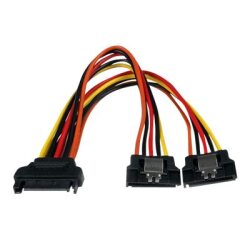 StarTech.com Câble répartiteur en Y d'alimentation SATA vers 2 SATA avec verrouillage