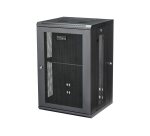 StarTech.com Armoire Réseau Murale à 4 Montants 18U avec Étagère 1U, Armoire Serveur Murale 19" à Charnières pour Équipement IT/AV/Électronique/Ordinateur, Armoire Rack Ventilée Flexible