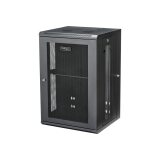 StarTech.com Armoire Réseau Murale à 4 Montants 18U avec Étagère 1U, Armoire Serveur Murale 19" à Charnières pour Équipement IT/AV/Électronique/Ordinateur, Armoire Rack Ventilée Flexible