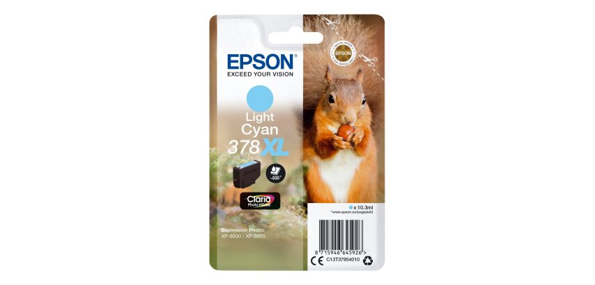 Epson Squirrel Encre cyan clair Claria Photo HD Écureuil 378XL