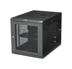 StarTech.com Armoire Réseau Murale à 4 Montants 12U avec Étagère 1U, Armoire Serveur Murale 19" à Charnières pour Équipement IT/AV/Électronique/Ordinateur, Armoire Rack Ventilée Flexible