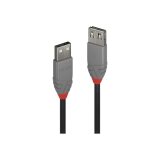 Lindy 36705 câble USB USB 2.0 5 m USB A Noir, Gris