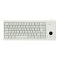 CHERRY G84-4400 TRACKBALL KEYBOARD Clavier filaire miniature, trackball, USB, gris clair, AZERTY - FR