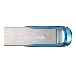 SanDisk Ultra Flair lecteur USB flash 128 Go USB Type-A 3.2 Gen 1 (3.1 Gen 1) Bleu, Argent
