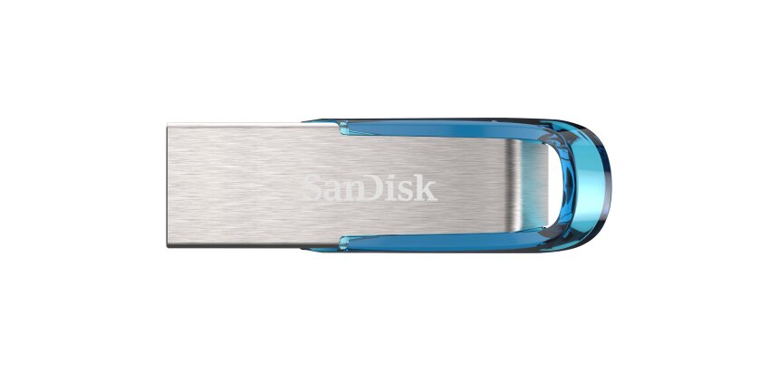 SanDisk Ultra Flair lecteur USB flash 128 Go USB Type-A 3.2 Gen 1 (3.1 Gen 1) Bleu, Argent