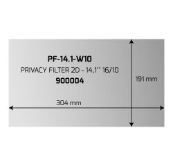 Port Designs Privacy Filter 2D 35,6 cm (14") Ordinateur portable Filtre de confidentialité sans bords pour ordinateur