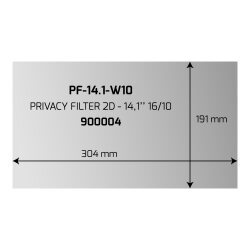 Port Designs Privacy Filter 2D 35,6 cm (14") Ordinateur portable Filtre de confidentialité sans bords pour ordinateur
