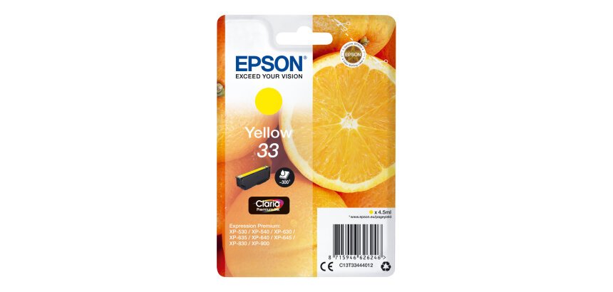 Epson Oranges Encre jaune Claria Premium 33