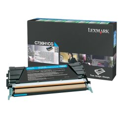 Lexmark - à rendement élevé - cyan - original - cartouche de toner - LCCP, LRP