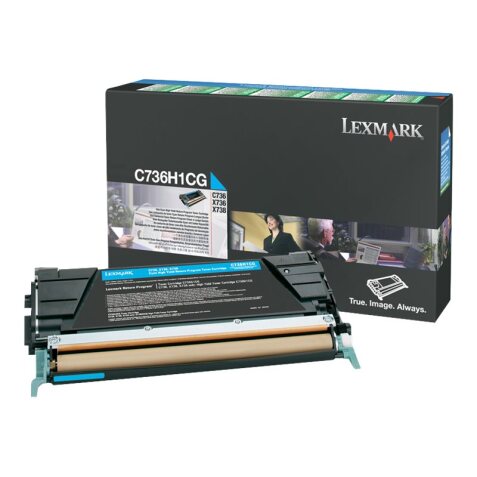 Lexmark - à rendement élevé - cyan - original - cartouche de toner - LCCP, LRP