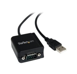 StarTech.com Câble Adaptateur de 1,8m à 1 Port FTDI USB vers Série RS232 avec Rétention COM, Adaptateur USB vers RS232 - Conforme TAA