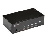 StarTech.com Switch KVM double affichage HDMI 4K 30 Hz à 4 ports avec hub USB intégré