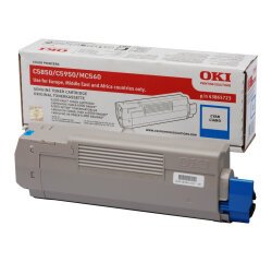 OKI - cyan - original - cartouche de toner