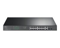 TP-Link TL-SG1218MP commutateur réseau Non-géré Gigabit Ethernet (10/100/1000) Connexion Ethernet, supportant l'alimentation via ce port (PoE) 1U Noir