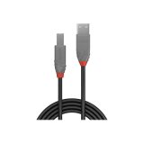 Lindy 36672 câble USB USB 2.0 1 m USB A USB B Noir