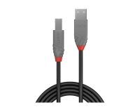 Lindy Câble USB 2.0 type A vers B, Anthra Line, 1m