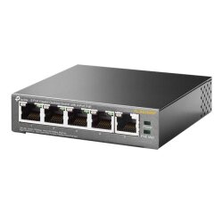 TP-Link TL-SG1005P Non-géré Gigabit Ethernet (10/100/1000) Connexion Ethernet, supportant l'alimentation via ce port (PoE) Noir