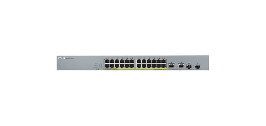 Zyxel GS1350-26HP-EU0101F commutateur réseau Géré L2 Gigabit Ethernet (10/100/1000) Connexion Ethernet, supportant l'alimentation via ce port (PoE) Gris