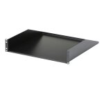 StarTech.com Étagère de racks de serveur 2U : étagère en porte-à-faux universelle montée en rack pour rack et armoire d'équipement réseau de 19&amp;quot;. Acier robuste : supporte un poids de 56 kg. Tiroir profond de 18", noir