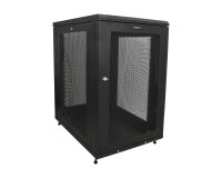 StarTech.com Armoire Rack Serveur 18U à 4 Montants, Armoire Verrouillable 19" pour Ordinateur/AV/Équipement IT, Rack Réseau pour Bureau/Domicile avec Roulettes et Rails de Montage Ajustables