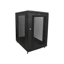StarTech.com Armoire Rack Serveur 18U à 4 Montants, Armoire Verrouillable 19" pour Ordinateur/AV/Équipement IT, Rack Réseau pour Bureau/Domicile avec Roulettes et Rails de Montage Ajustables