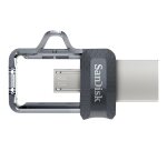 SanDisk Ultra Dual m3.0 lecteur USB flash 32 Go USB Type-A / Micro-USB 3.2 Gen 1 (3.1 Gen 1) Noir, Argent, Transparent