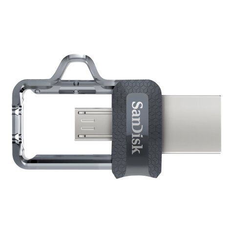 SanDisk Ultra Dual m3.0 lecteur USB flash 32 Go USB Type-A / Micro-USB 3.2 Gen 1 (3.1 Gen 1) Noir, Argent, Transparent
