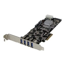 StarTech.com Carte Contrôleur PCI Express vers 4 Ports USB 3.0 avec 4 voies dédiés de 5 Gb/s - UASP - Alim SATA / LP4