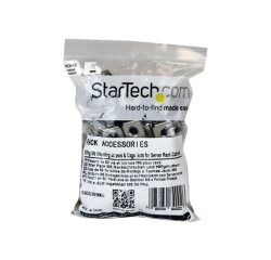 StarTech.com Lot de 50 Vis M6 de 12mm, Écrous Cage à Trou Carré et Outil d'Installation, Kit de Fixation pour Baies de Serveurs, Armoires et Boîtiers de 19" ou 10", Argent - TAA