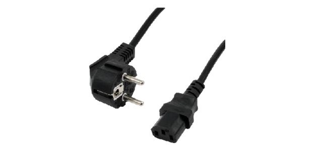 MCL Samar Schuko câble CEE7/4 noir IEC C13 COUPLEUR C13