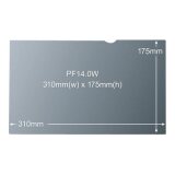 Lenovo 0A61769 filtre anti-reflets pour écran et filtre de confidentialité 35,6 cm (14") Ordinateur portable Filtre de confidentialité sans bords pour ordinateur