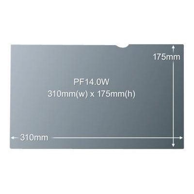 3M™ PF140W9B Filtre de confidentialité noir pour ordinateur portable de 14,0'' (16:9)