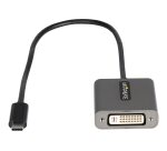 StarTech.com Adaptateur USB C vers DVI - Adaptateur Dongle USB-C vers DVI-D 1920x1200p - USB Type C vers Écrans/Affichages DVI - Convertisseur Graphique - Compatible Thunderbolt 3 - Câble Intégré 30cm