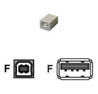 MCL Adapteur USB type A / B USB Type-A Female USB - B Female Blanc