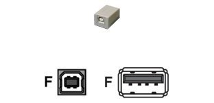 MCL Adapteur USB type A / B USB Type-A Female USB - B Female Blanc