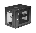 StarTech.com Armoire Réseau Murale 9U à 2 Montants avec Étagère 1U, Baie Serveur Murale 19" pour Données/Réseau/AV/Électronique/Équipement IT, Petite Armoire Rack Ventilée