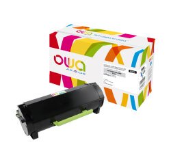 Toner remanufacturé OWA - haute capacité - Noir - pour LEXMARK 50F2U00, 50F2U0E