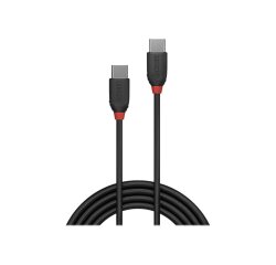 Lindy Câble USB 3.2 Type C de 0.5m, 20Gbit/s, 60W PD, noir