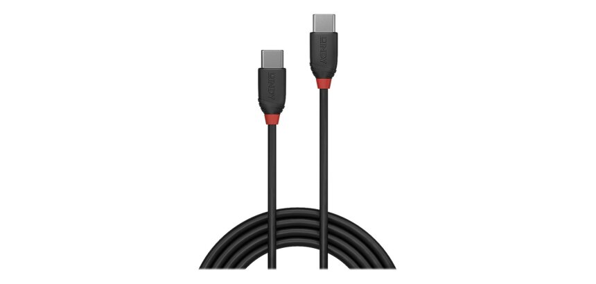 Lindy Câble USB 3.2 Type C de 0.5m, 20Gbit/s, 60W PD, noir