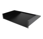 StarTech.com Étagère de racks de serveur 2U : étagère en porte-à-faux universelle montée en rack pour rack et armoire d'équipement réseau de 19&amp;quot;. Acier robuste : supporte un poids de 56 kg. Tiroir profond de 18", noir