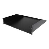 StarTech.com Étagère de racks de serveur 2U : étagère en porte-à-faux universelle montée en rack pour rack et armoire d'équipement réseau de 19&amp;quot;. Acier robuste : supporte un poids de 56 kg. Tiroir profond de 18", noir