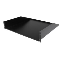 StarTech.com Étagère de racks de serveur 2U : étagère en porte-à-faux universelle montée en rack pour rack et armoire d'équipement réseau de 19&amp;quot;. Acier robuste : supporte un poids de 56 kg. Tiroir profond de 18", noir