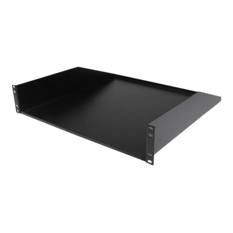 StarTech.com Étagère de racks de serveur 2U : étagère en porte-à-faux universelle montée en rack pour rack et armoire d'équipement réseau de 19&amp;quot;. Acier robuste : supporte un poids de 56 kg. Tiroir profond de 18", noir