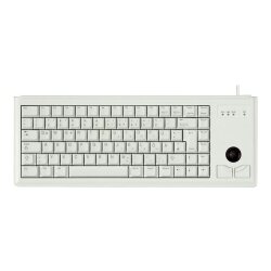 CHERRY G84-4400 TRACKBALL KEYBOARD Clavier filaire miniature, trackball, PS2, gris clair, AZERTY - FR