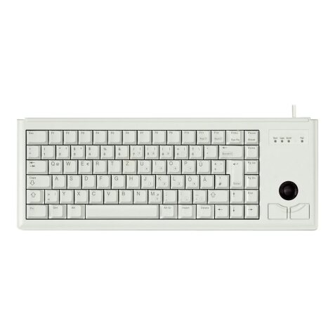 CHERRY G84-4400 TRACKBALL KEYBOARD Clavier filaire miniature, trackball, PS2, gris clair, AZERTY - FR