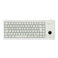 CHERRY G84-4400 TRACKBALL KEYBOARD Clavier filaire miniature, trackball, PS2, gris clair, AZERTY - FR