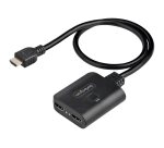 StarTech.com Répartiteur HDMI 2 Ports - Vidéo HDMI 2.0 4K 60Hz - Répartiteur HDMI 4K 1 Entrée 2 Sorties - Répartiteur 1x2 Affichage/Sortie HDMI, HDR/HDCP - Splitter avec Câble HDMI Intégré de 50 cm